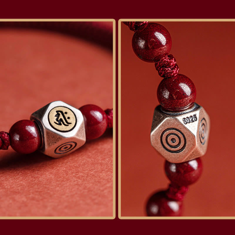 Pulsera de plata de ley 925 con Buddha Stones , zodíaco chino, Buda natal, cinabrio, calma - image 3