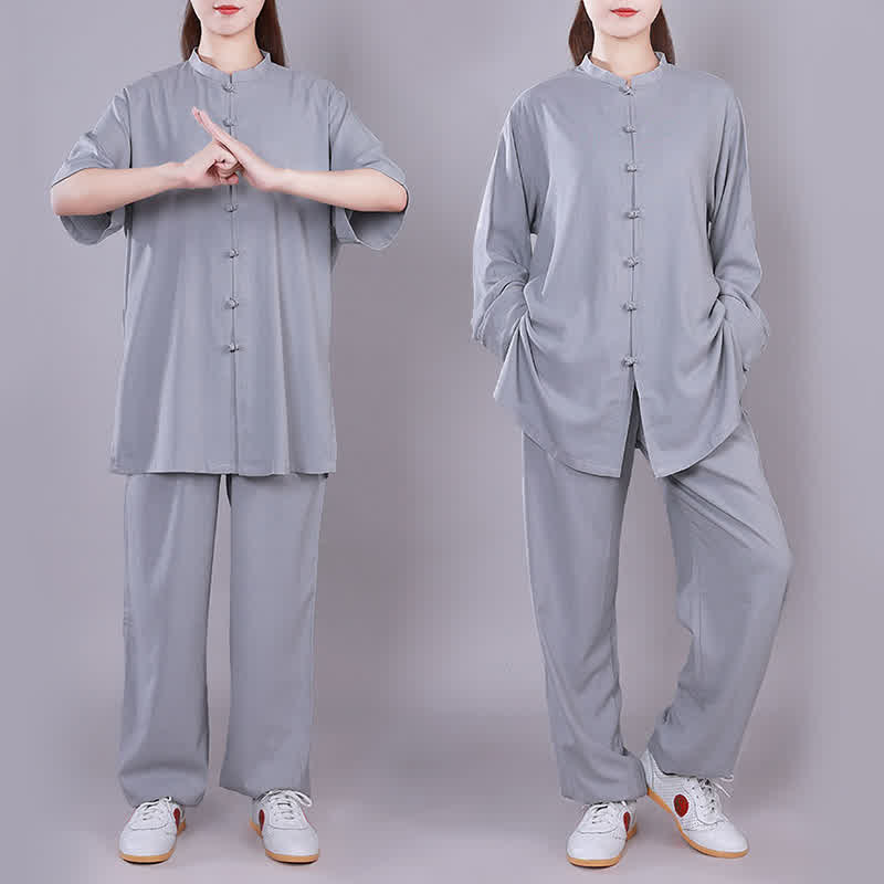 Conjunto de ropa unisex de lino y algodón con Buddha Stones, tai chi, qigong, oración, práctica espiritual zen - image 24