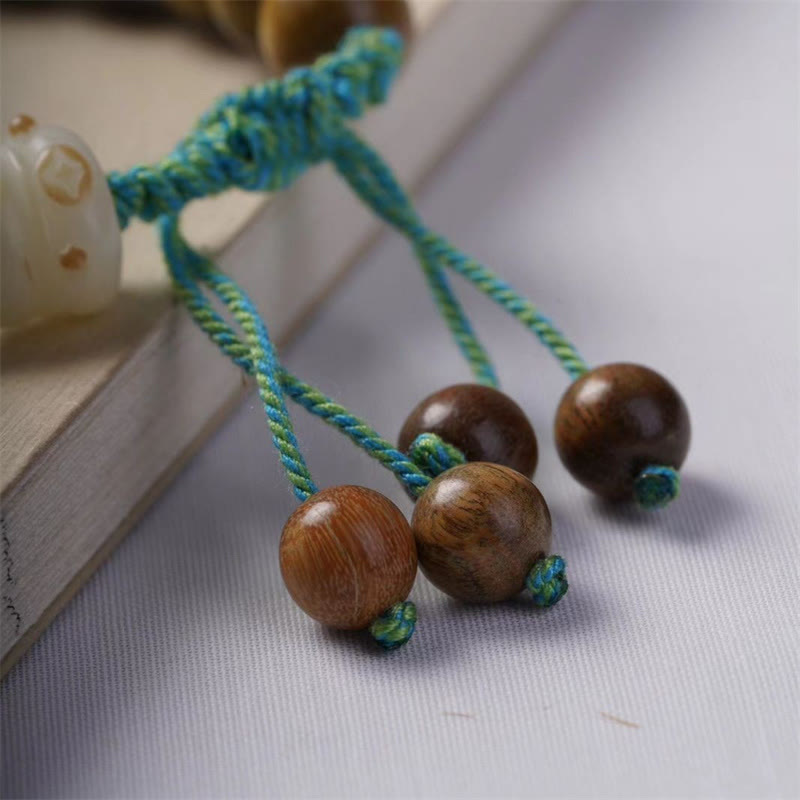 Pulsera positiva con Buddha Stones, sándalo verde, semilla Bodhi, gato de la suerte - image 5