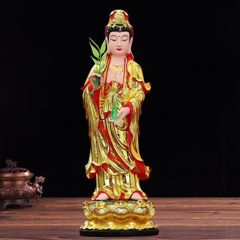 Estatuilla de Chenrezig Bodhisattva Avalokitesvara, estatua de resina de armonía, decoración del hogar - image 3