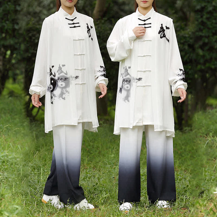 Conjunto de 3 piezas de Buddha Stones con diseño de árbol Yin Yang, Tai Chi, práctica espiritual zen, meditación y oración, uniforme unisex.