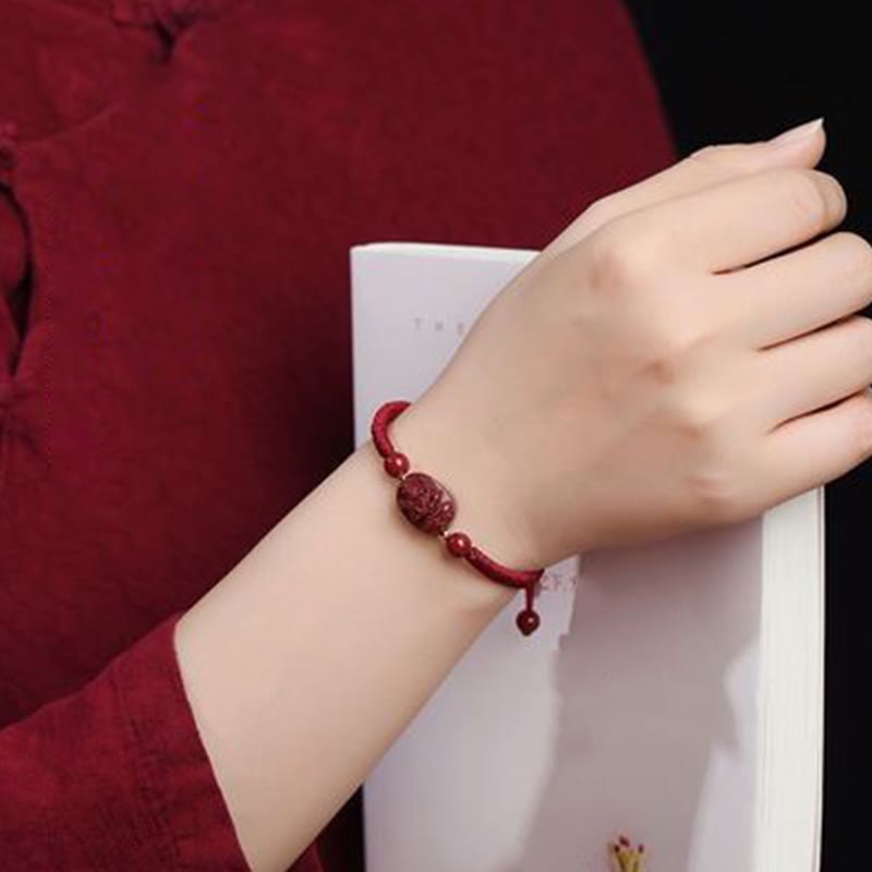 Pulsera de Buddha Stones del zodíaco chino, Buda natal, cinabrio, mantiene alejados a los malos espíritus