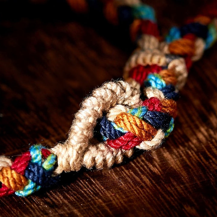 Buddha Stones Pulsera de cuerda tibetana multicolor tejida a mano para la buena suerte - image 10