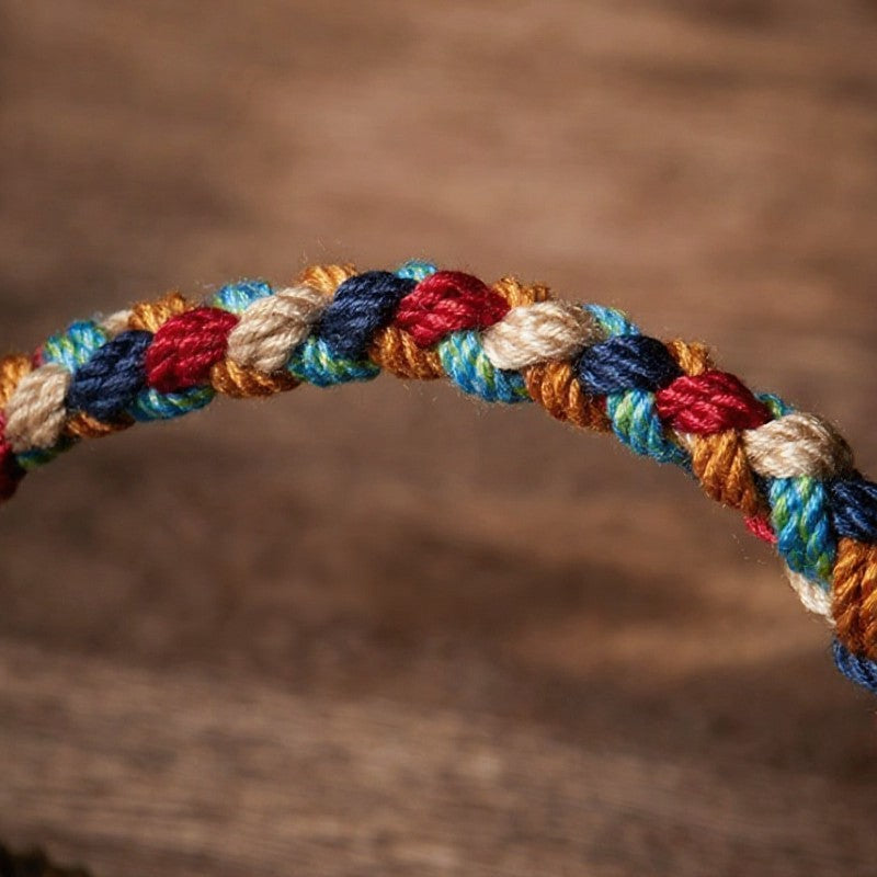 Buddha Stones Pulsera de cuerda tibetana multicolor tejida a mano para la buena suerte - image 9