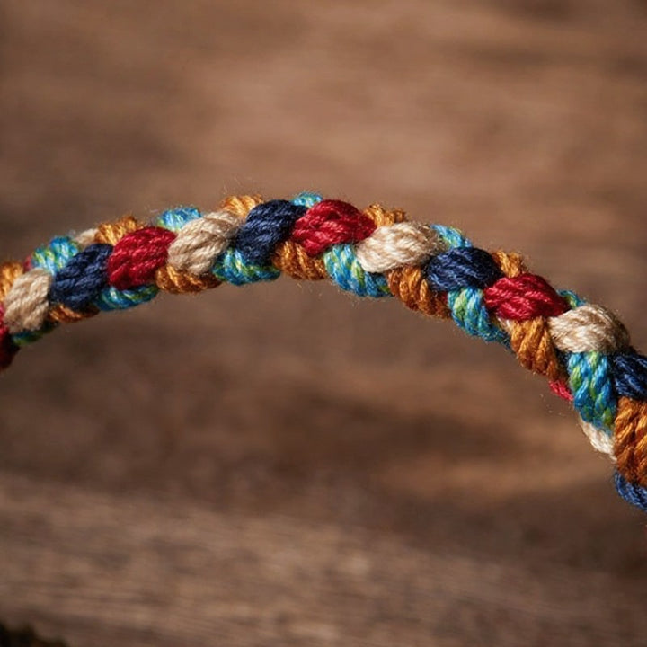 Buddha Stones Pulsera de cuerda tibetana multicolor tejida a mano para la buena suerte - image 9