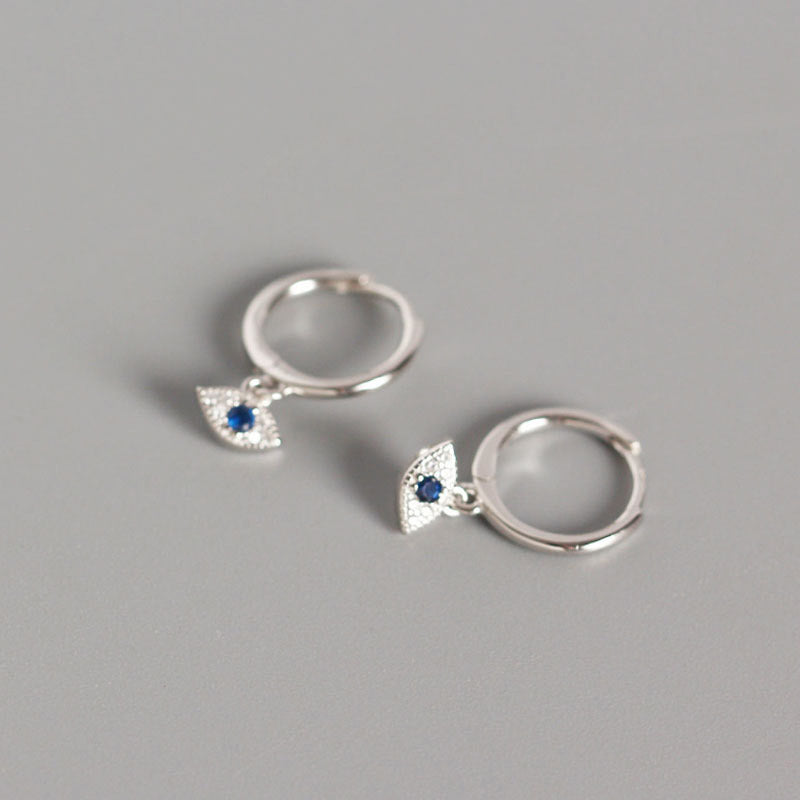 Pendientes de plata de ley 925 con Buddha Stones , protección contra el mal de ojo