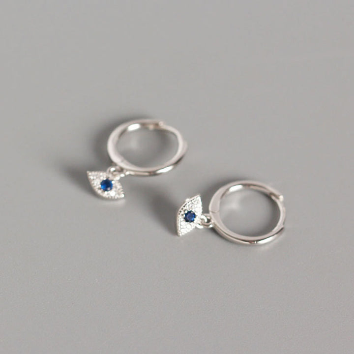 Pendientes de plata de ley 925 con Buddha Stones , protección contra el mal de ojo