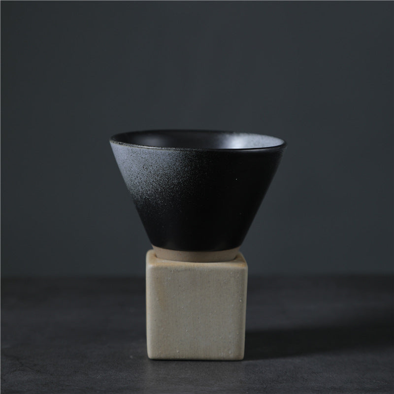 Taza de café de cerámica con degradado Vintage de Buddha Stones, taza de café expreso con leche y té con Base de 200ml