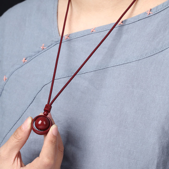 Buddha Stones cinabrio Om Mani Padme Hum PiXiu bendición collar de cuentas de la suerte colgante - image 12