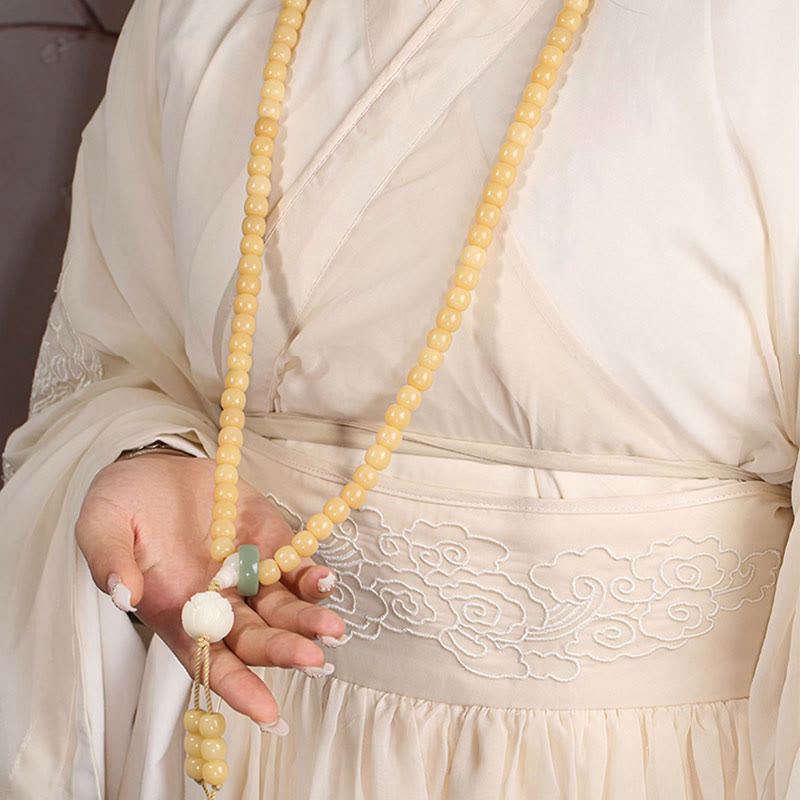 Pulsera con dije de armonía y paz con cuentas de loto y semilla de Bodhi Natural de Buddha Stones