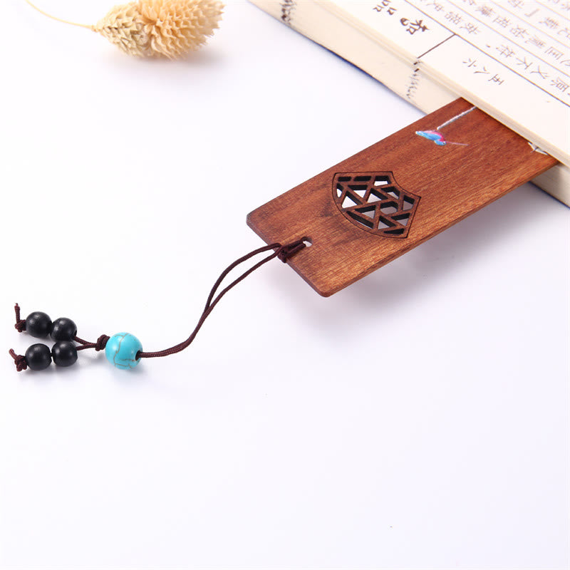 Buddha Stones, 4 Uds., cuatro estaciones, ciruela, orquídea, bambú, crisantemo, ópera de Pekín, marcapáginas de madera con caja de regalo