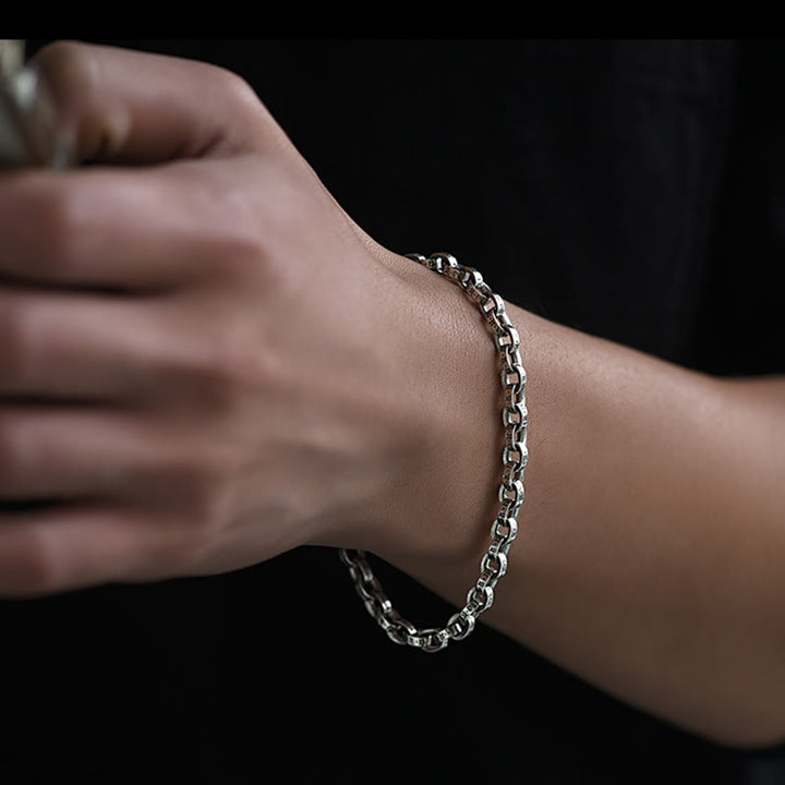 Pulsera de metal creativa con diseño tallado de Om Mani Padme Hum de plata de ley 925 con Buddha Stones - image 10