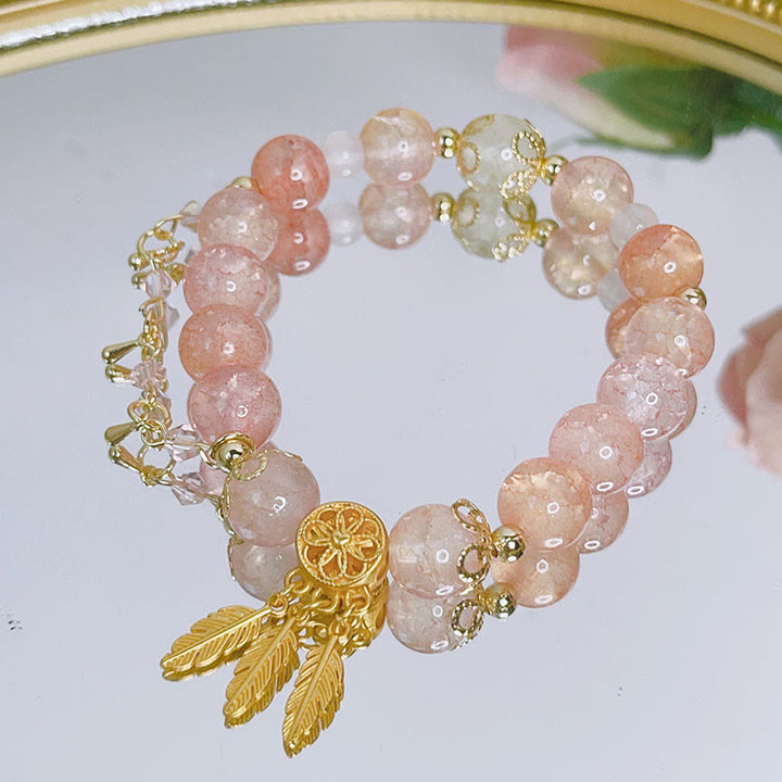 Pulsera con dijes de protección de atrapasueños con Buddha Stones