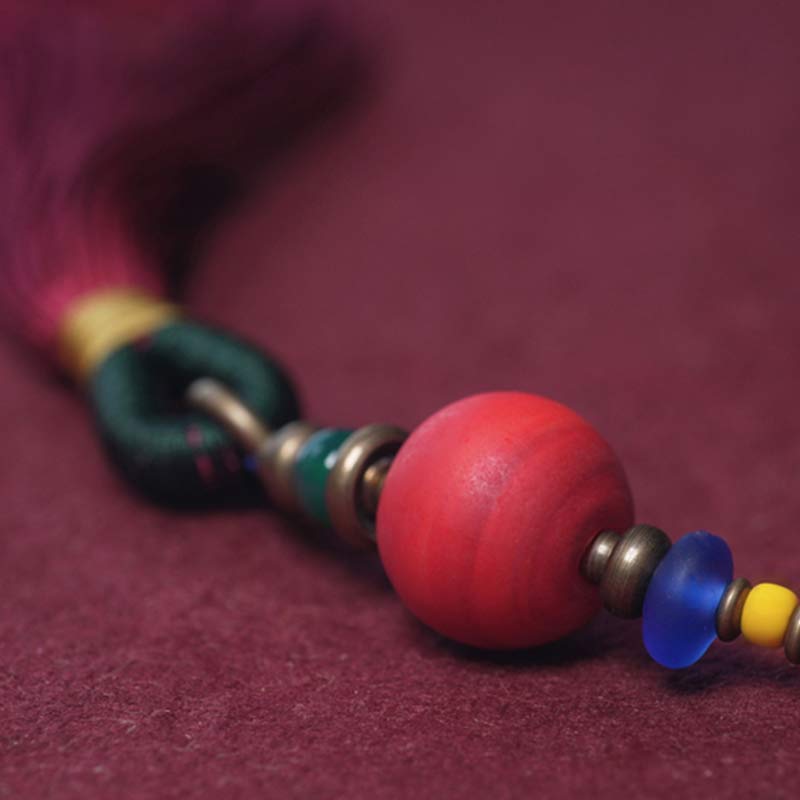 Pulsera de borla de paz con cuentas Dzi de semillas Bodhi de 108 cuentas Mala