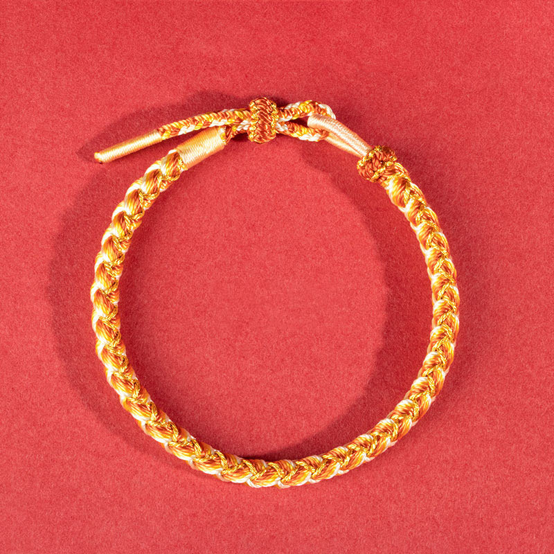 Pulsera de cuerda de protección a escala del año del dragón hecha a mano con Buddha Stones