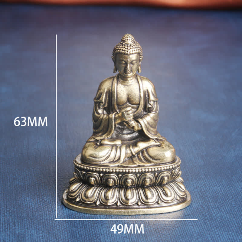 Estatua decorativa de cobre de la serenidad del Buda Tathagata - image 7