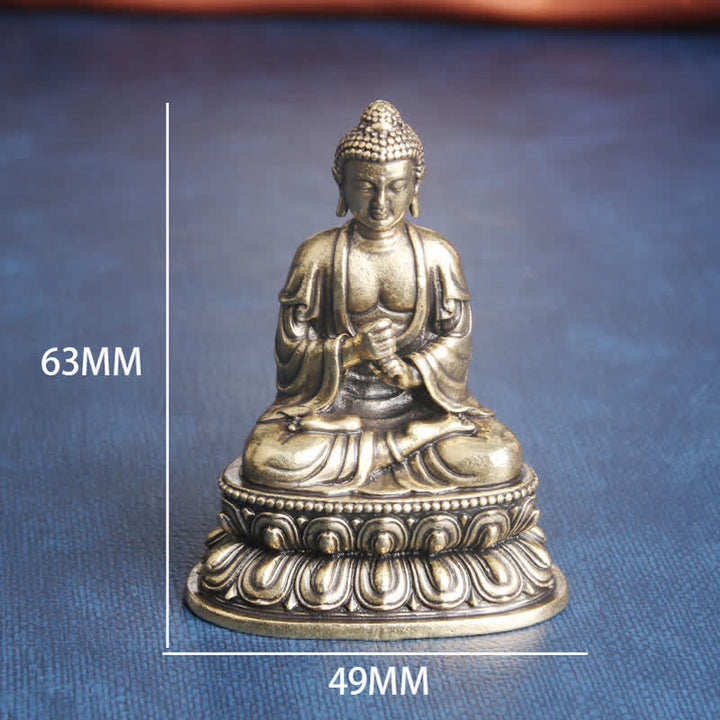 Estatua decorativa de cobre de la serenidad del Buda Tathagata - image 7