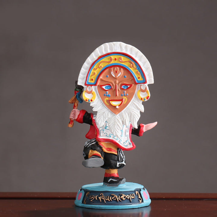 Máscara facial de ópera tibetana con Buddha Stones , adorno decorativo para el hogar, oficina y coche