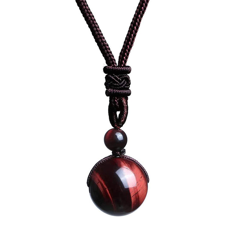 Juego de collar y pulsera con ojo de tigre tibetano con Buddha Stones
