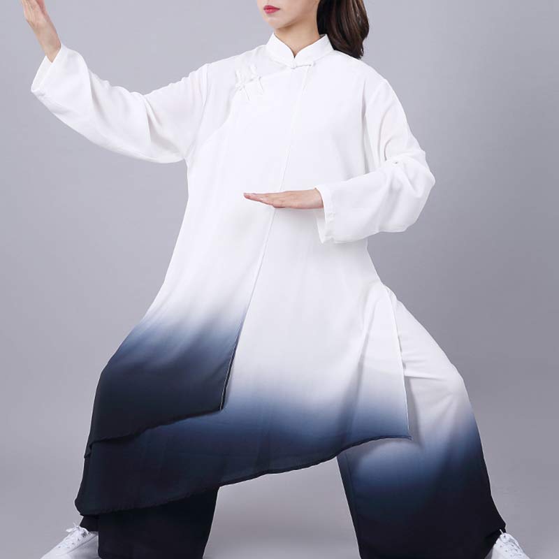 Conjunto de ropa Unisex para práctica de Zen Tai Chi Qigong, pintura degradada de Buddha Stones, meditación, oración espiritual - image 1