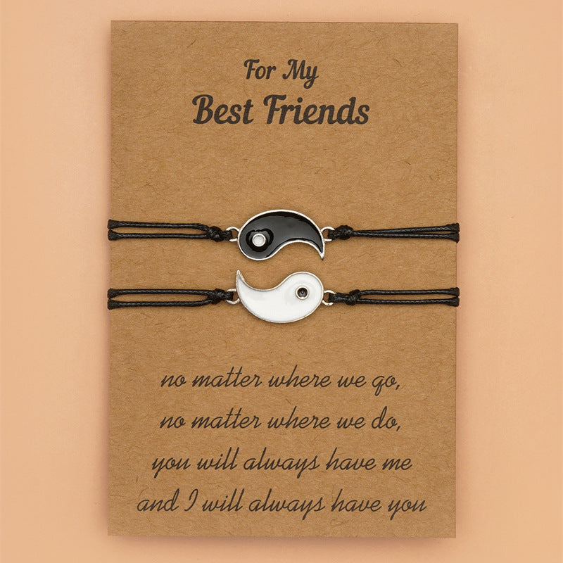 Pulsera de pareja de hematita Yin Yang, 2 piezas, Buddha Stones - Yin Yang (NUEVA EDICIÓN CON TARJETA) - image 10