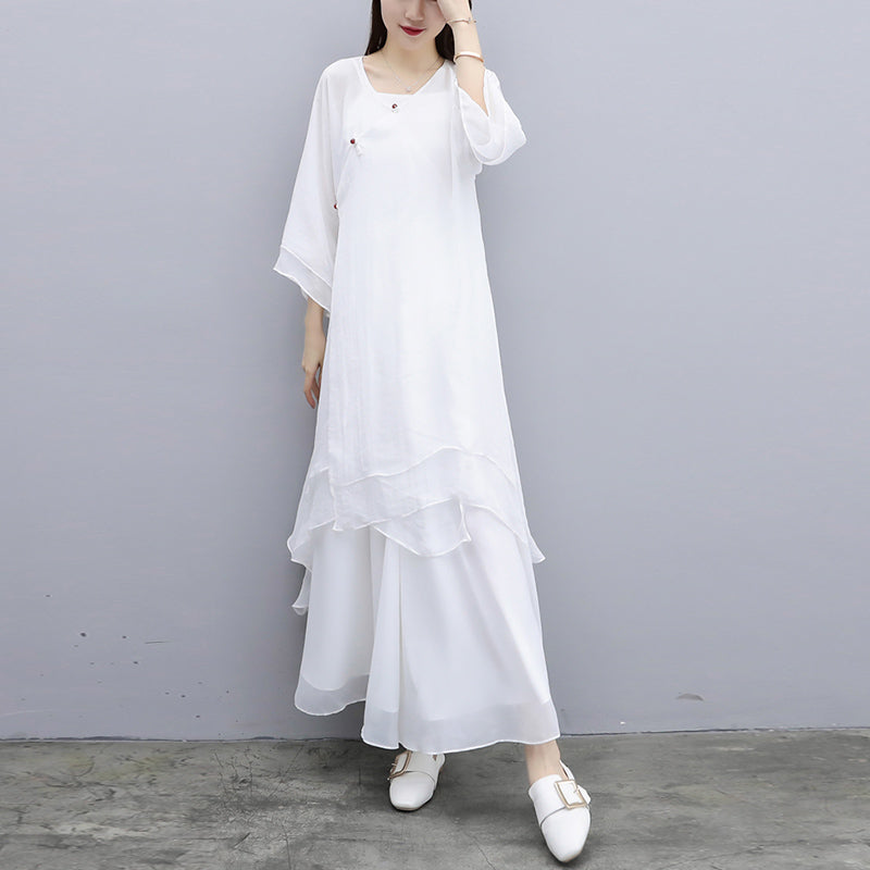 Juego de 3 piezas de ropa de gasa para yoga, Buddha Stones , uniforme, meditación, práctica Zen, para mujer - image 27