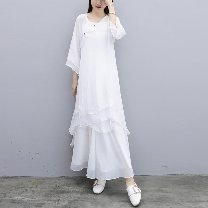 Juego de 3 piezas de ropa de gasa para yoga, Buddha Stones , uniforme, meditación, práctica Zen, para mujer - image 27