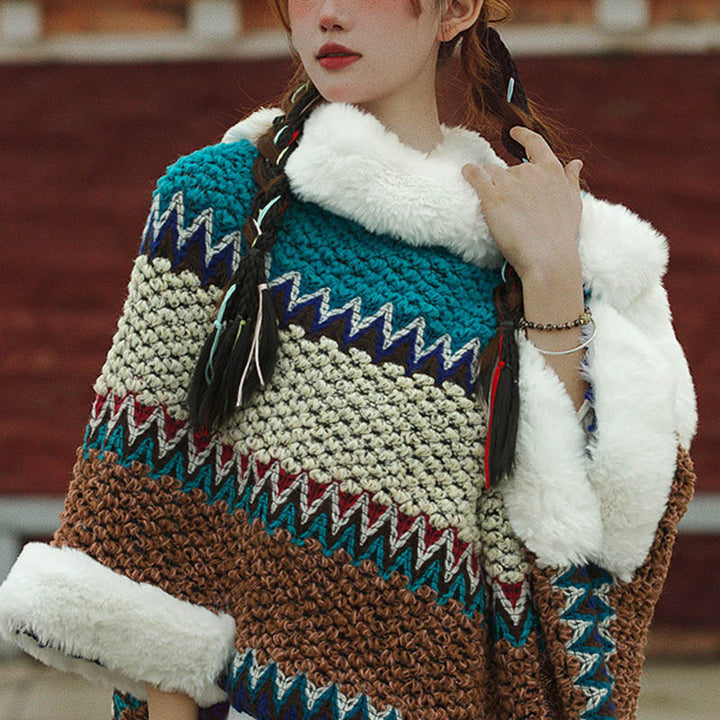 Mantón de rayas multicolor tibetano con Buddha Stones , bufanda de viaje acogedora para invierno - image 46