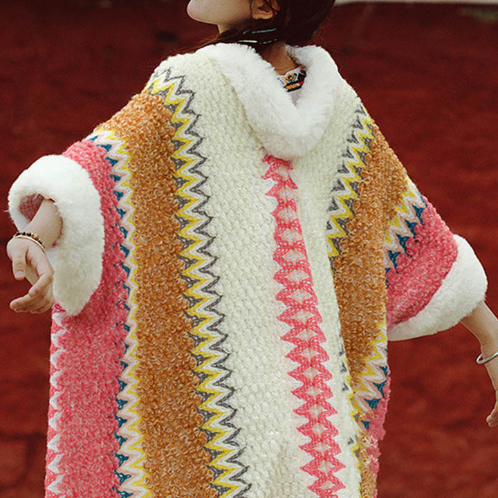 Mantón de rayas multicolor tibetano con Buddha Stones , bufanda de viaje acogedora para invierno - image 11