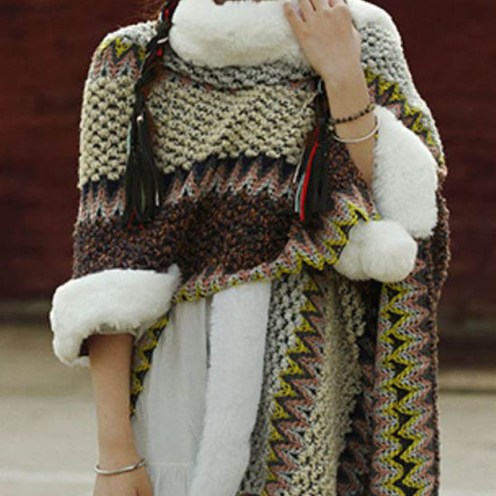 Mantón de rayas multicolor tibetano con Buddha Stones , bufanda de viaje acogedora para invierno - image 7