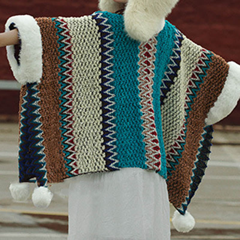 Mantón de rayas multicolor tibetano con Buddha Stones , bufanda de viaje acogedora para invierno - image 52