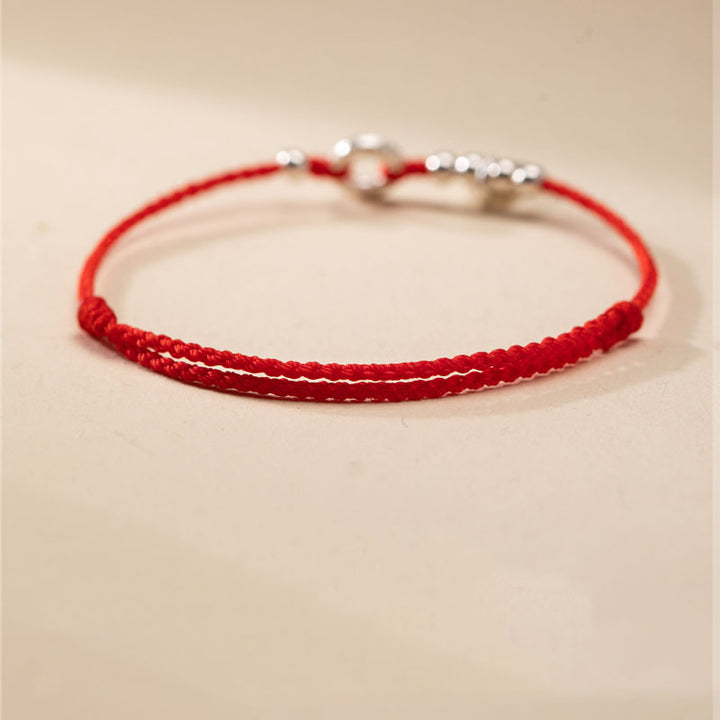 Tobillera con pulsera de sonido y seguridad con hebilla de paz y nubes propicias de Plata de Ley 925 con Buddha Stones - image 8