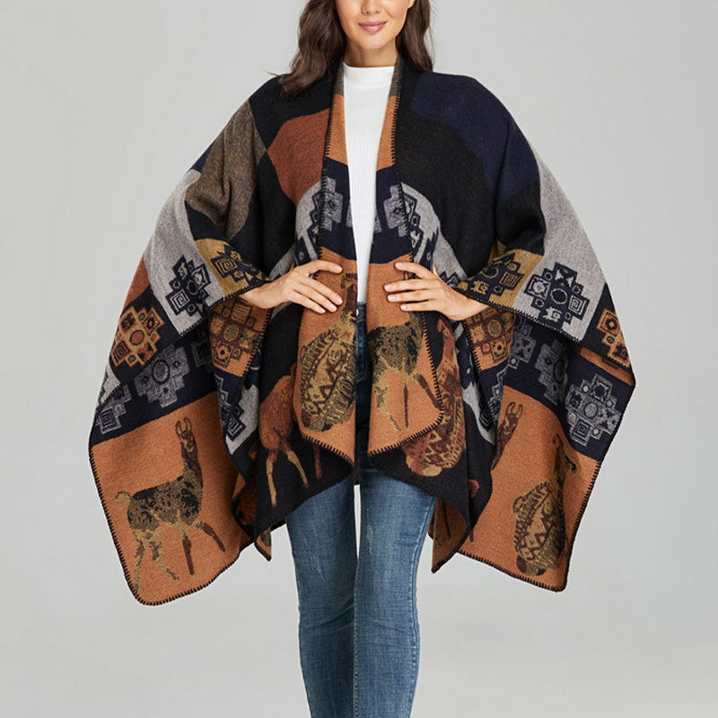 Buddha Stones chal tibetano ciervo jarrón formas geométricas invierno acogedor viaje bufanda abrigo - image 16