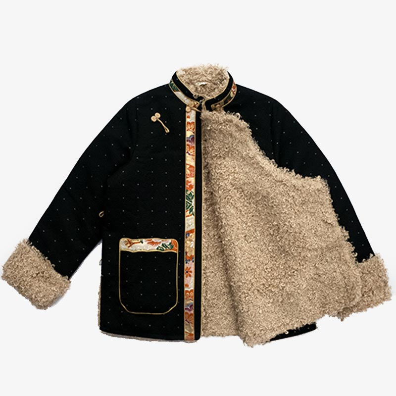 Ropa tibetana de Buddha Stones Lhasa, Top con forro polar, ropa de invierno para mujer - image 1