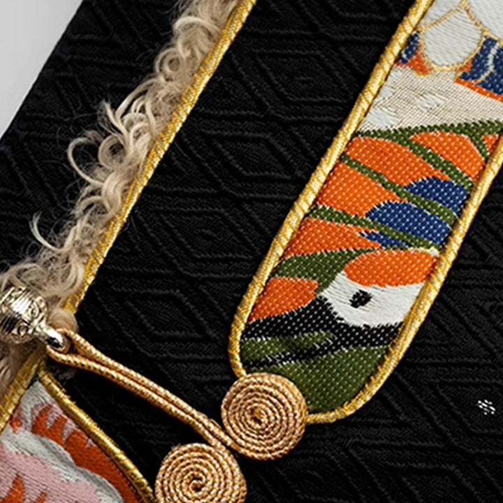 Ropa tibetana de Buddha Stones Lhasa, Top con forro polar, ropa de invierno para mujer