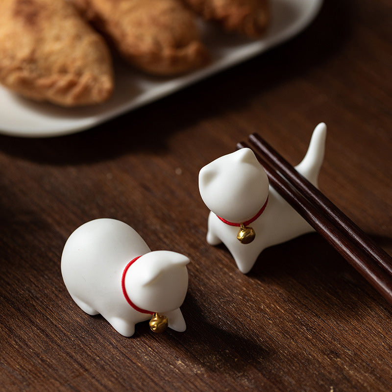 Buddha Stones Mini pequeño gato lindo té mascota cerámica hogar escritorio estatuilla decoración - image 17