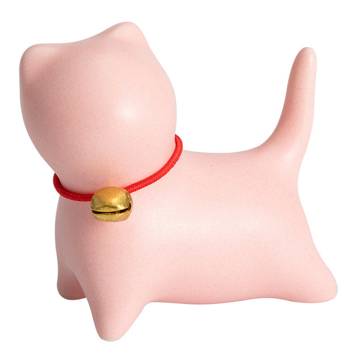 Buddha Stones Mini pequeño gato lindo té mascota cerámica hogar escritorio estatuilla decoración - image 9