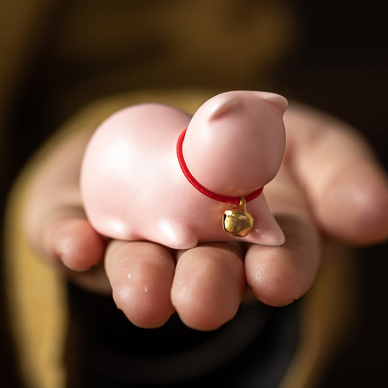 Buddha Stones Mini pequeño gato lindo té mascota cerámica hogar escritorio estatuilla decoración - image 19