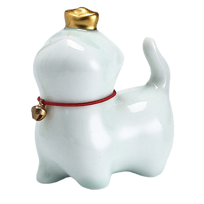 Buddha Stones, Mini lingote de gato de la suerte, té, mascota, cerámica, decoración de escritorio para el hogar - image 9
