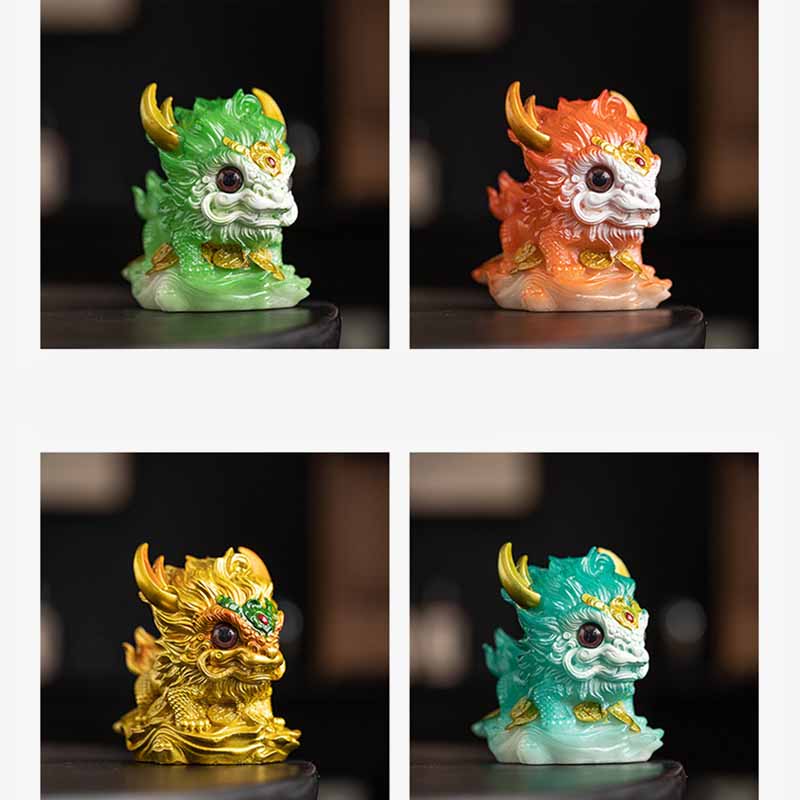 Buddha Stones que cambian de Color, pequeña figura decorativa para el hogar, té de resina Kirin, mascota - image 28