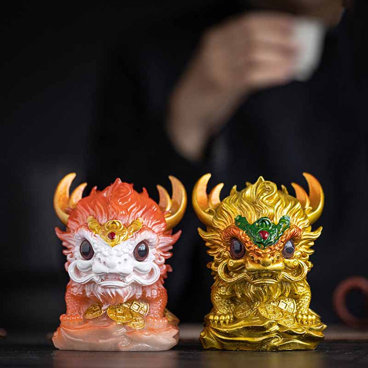 Buddha Stones que cambian de Color, pequeña figura decorativa para el hogar, té de resina Kirin, mascota - image 16