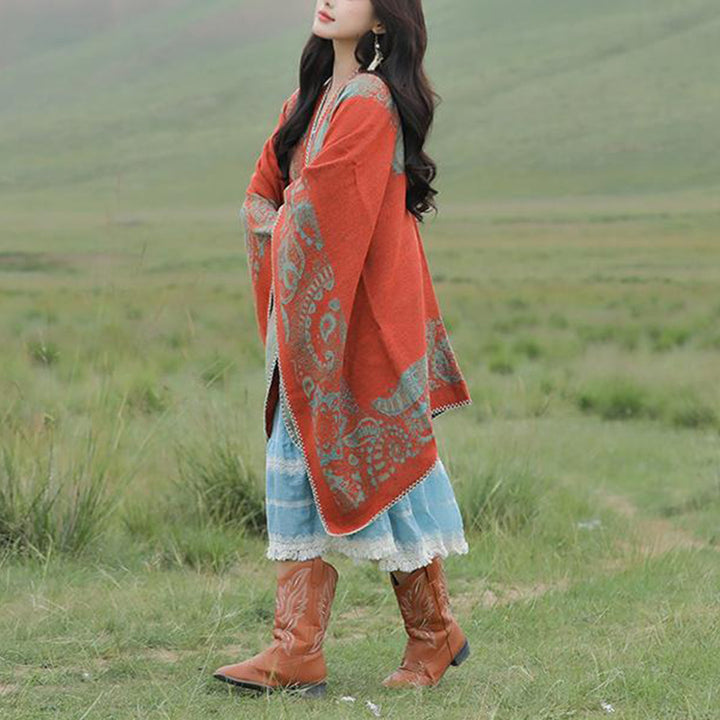 Mantón tibetano de piedras de Buddha Stones , patrón Simple, bufanda de viaje acogedora para invierno - image 13