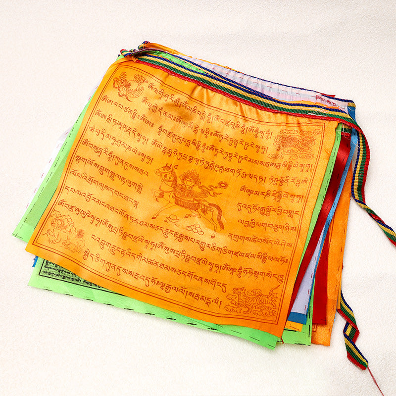 Bandera de oración de 20 piezas de caballo de viento duradero para exteriores con Buddha Stones - image 0