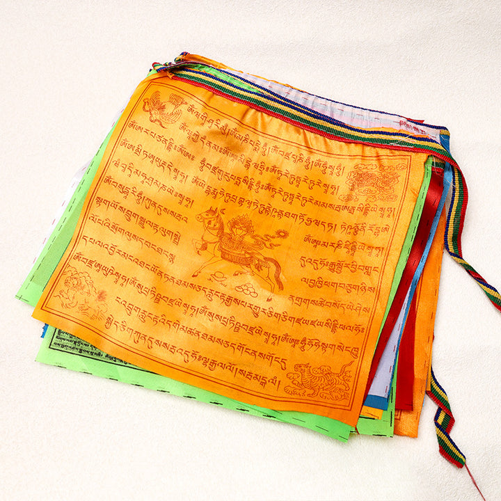 Bandera de oración de 20 piezas de caballo de viento duradero para exteriores con Buddha Stones - image 0