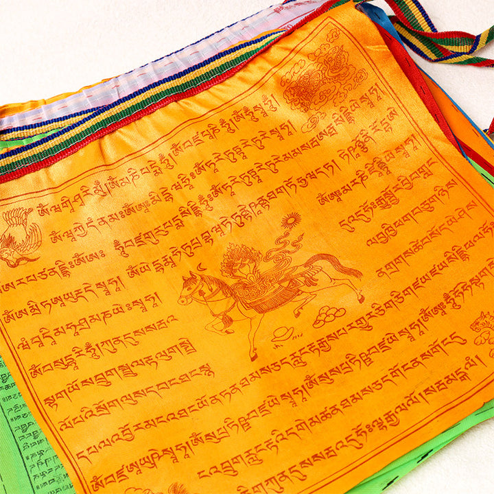 Bandera de oración de 20 piezas de caballo de viento duradero para exteriores con Buddha Stones - image 2