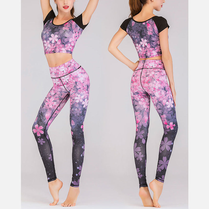 Buddha Stones 2 Piezas Lotus Phoenix Flores de Primavera Pavo Real Top Pantalones Deportes Fitness Yoga Conjuntos de Yoga para Mujer - image 16