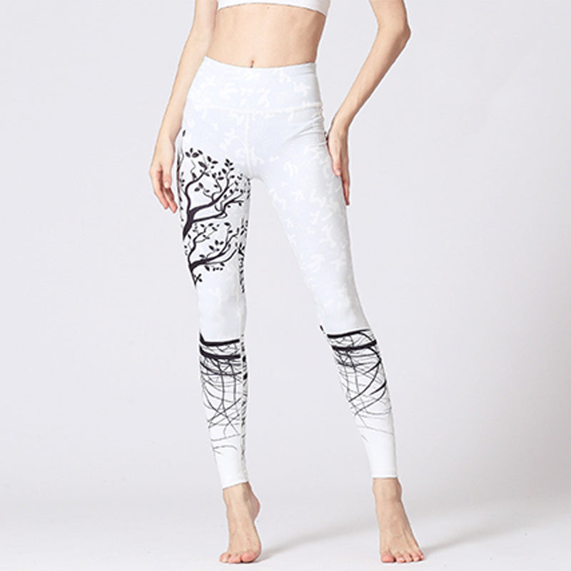 Buddha Stones Lines Weeds Sakura Flowers Black Tree Pantalones Deportes Fitness Yoga Leggings Pantalones de yoga para mujer - image 32