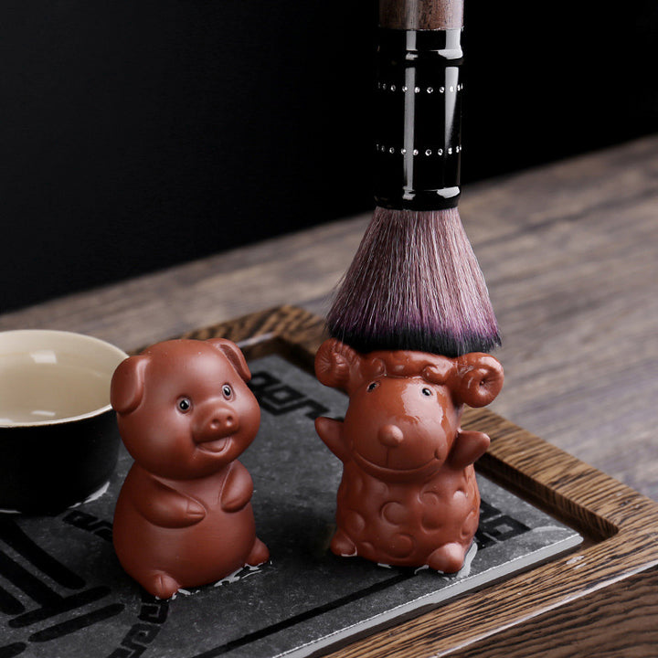 Buddha Stones del zodiaco chino, arcilla púrpura, riqueza, té de cerámica, decoración para el hogar de mascotas - image 17