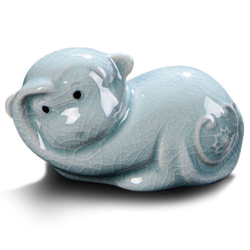 Buddha Stones zodiaco chino riqueza cerámica té mascota hogar estatuilla decoración - image 20