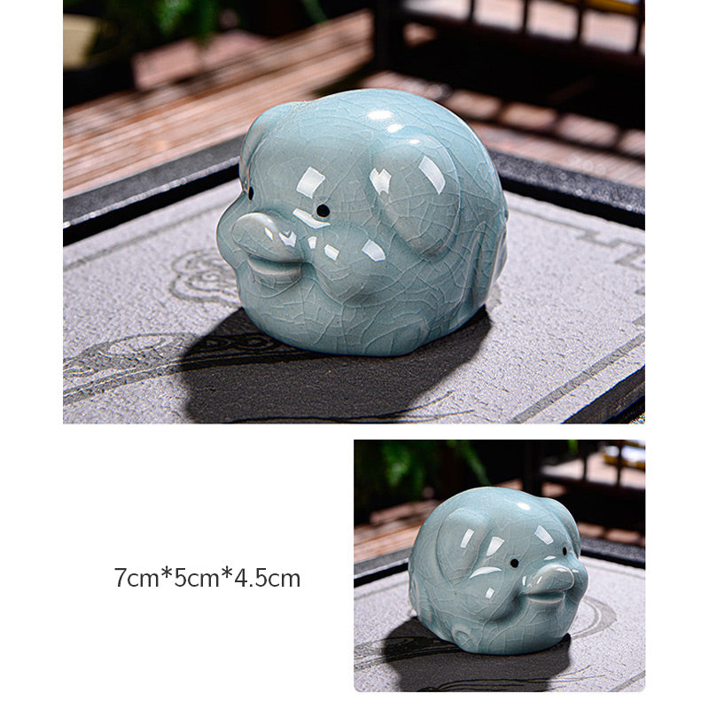 Buddha Stones zodiaco chino riqueza cerámica té mascota hogar estatuilla decoración - image 27
